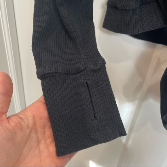 Women’s Gymshark Black Wrap Cardigan Hoodie Long Sleeve Size Small - Picture 4 of 9